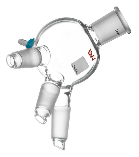 Triple Neck Cow Receiving Flask - BVV High Desert Scientific