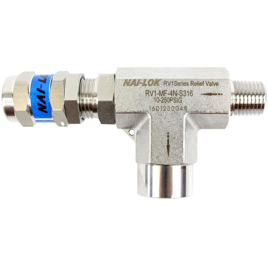 Nai-Lok - Adjustable Pressure Relief Valve - Nai-Lok High Desert Scientific
