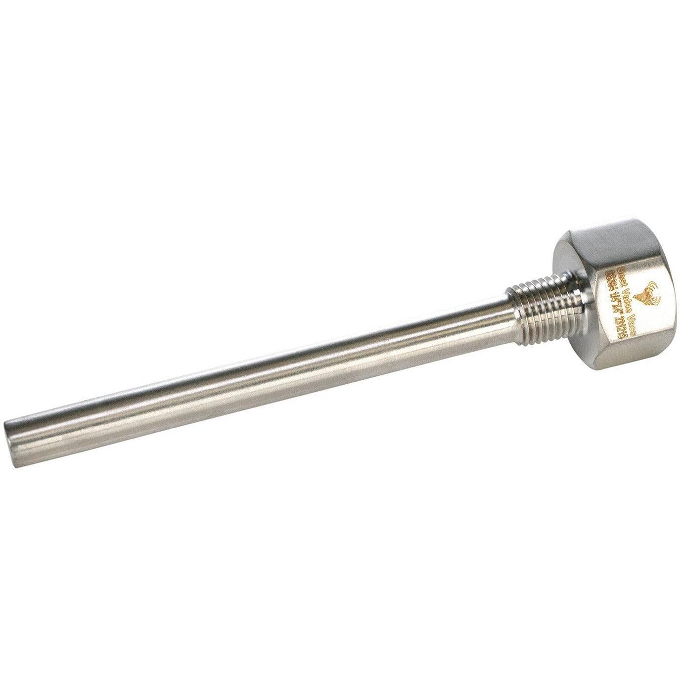 1/4" NPT Stainless Steel Thermowell - BVV High Desert Scientific