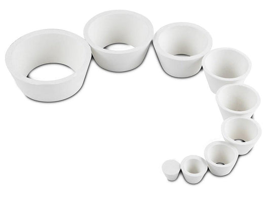 Rubber Cones set of 7 - to be used with Buchner Funnels of Different Sizes - Eisco Labs High Desert Scientific