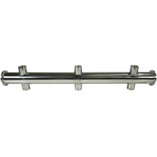 1.5" x 19" x 3/8" FNPT Tri-Clamp Manifold - BVV High Desert Scientific