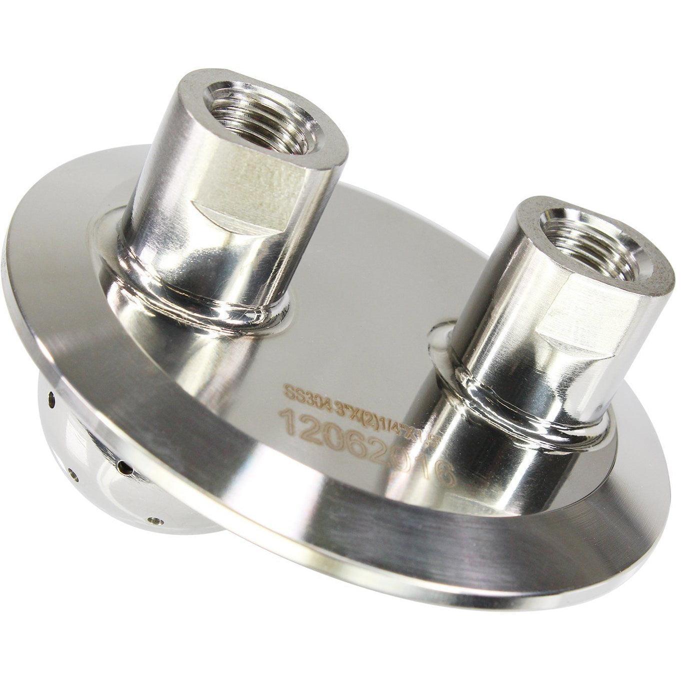 3" Tri-Clamp x (2) 1/4" FNPT Ports w/ Shower Head - BVV High Desert Scientific