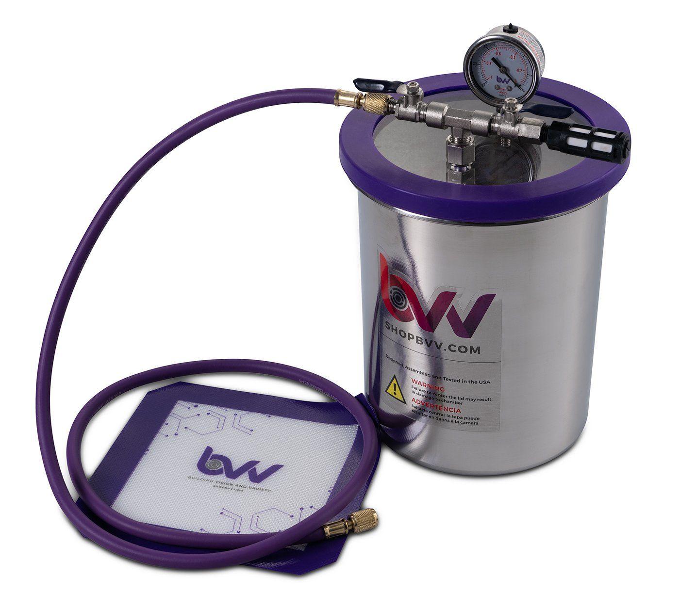 Best Value Vacs 1.5 Gallon Tall Stainless Steel Vacuum Chamber - BVV High Desert Scientific