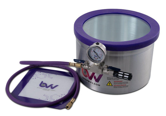 Best Value Vacs 2 Gallon Aluminum Side Mount Vacuum Chamber - BVV High Desert Scientific