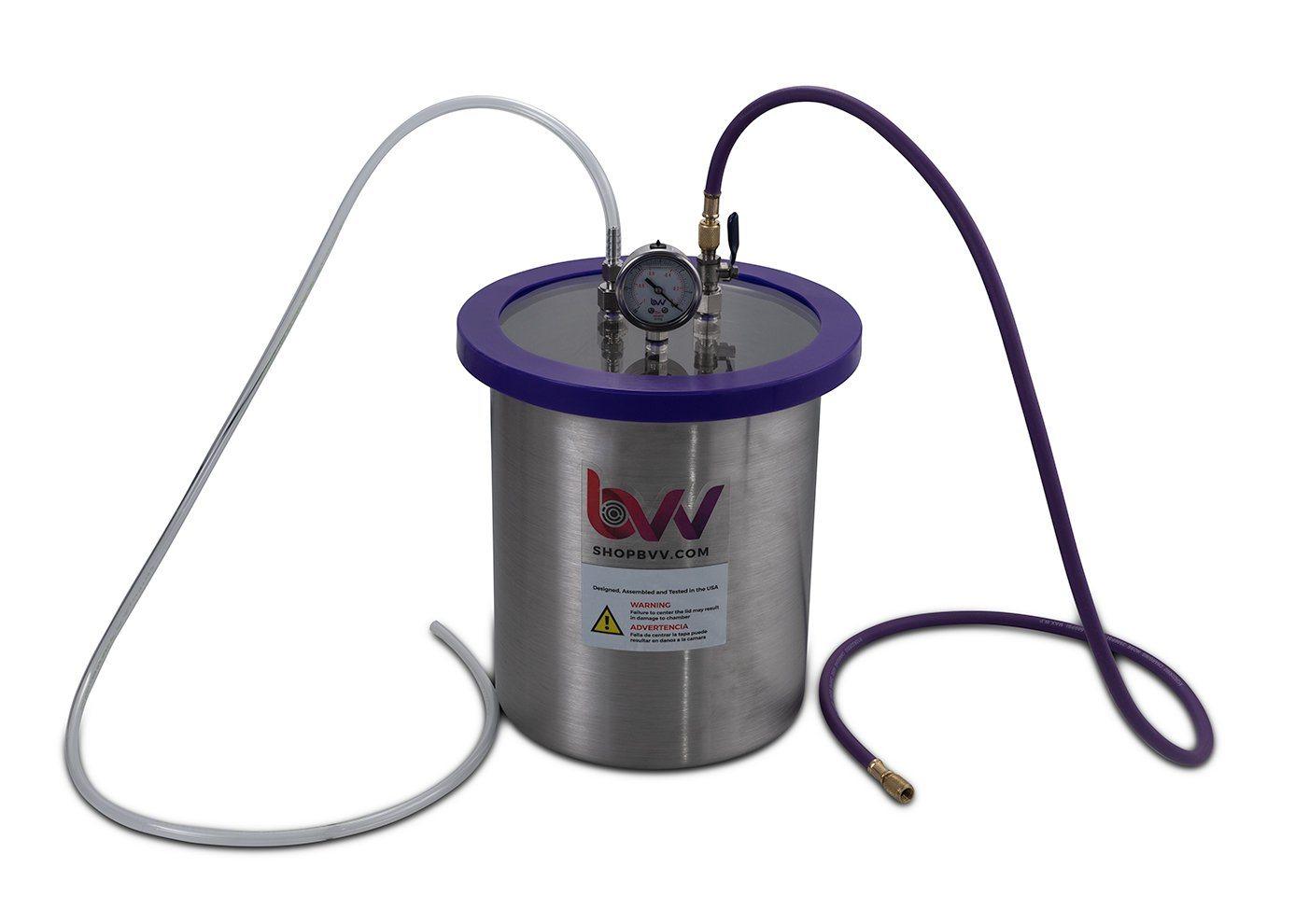 3 Gallon Stainless Steel Resin Trap Vacuum Chamber - BVV High Desert Scientific