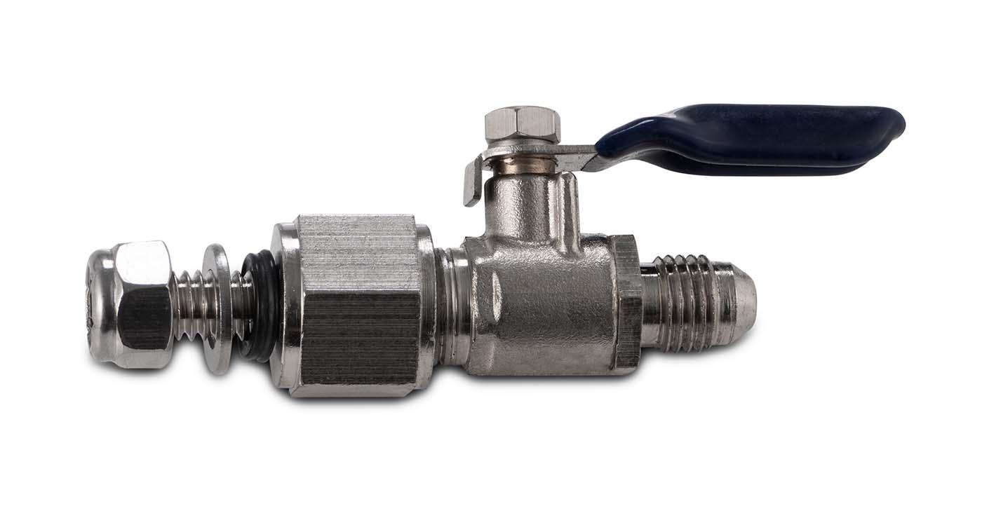 Bulk Head Short with Valve and Barb - BVV High Desert Scientific