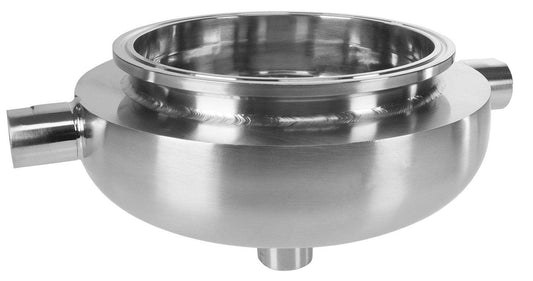 Jacketed Hemispherical Reducers with 1/2" FNPT Drain Port - BVV High Desert Scientific