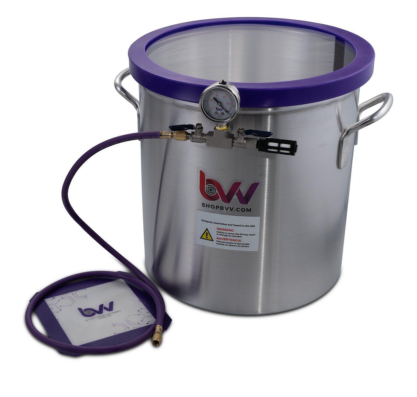Best Value Vacs 10 Gallon Aluminum Side Mount Vacuum Chamber - BVV High Desert Scientific