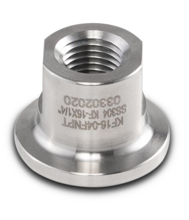 KF-16 Stainless Steel FNPT End Cap - BVV High Desert Scientific