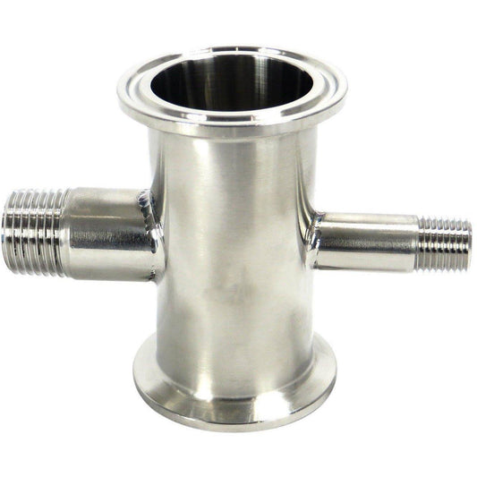 Triclamp Spool x 3" Length x 1/2" Male NPT x 1/4" Male NPT - BVV High Desert Scientific