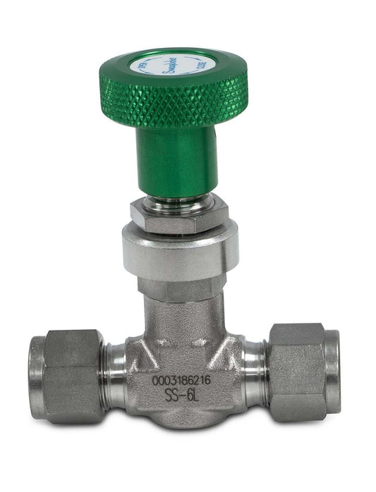 Stainless Steel High Flow Metering Valve - 3/8 in. Swagelok Tube Fitting - Swagelok High Desert Scientific