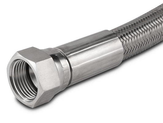 3/4" 37 Degree x 48" Length JIC Braided Stainless Steel Hose - BVV High Desert Scientific