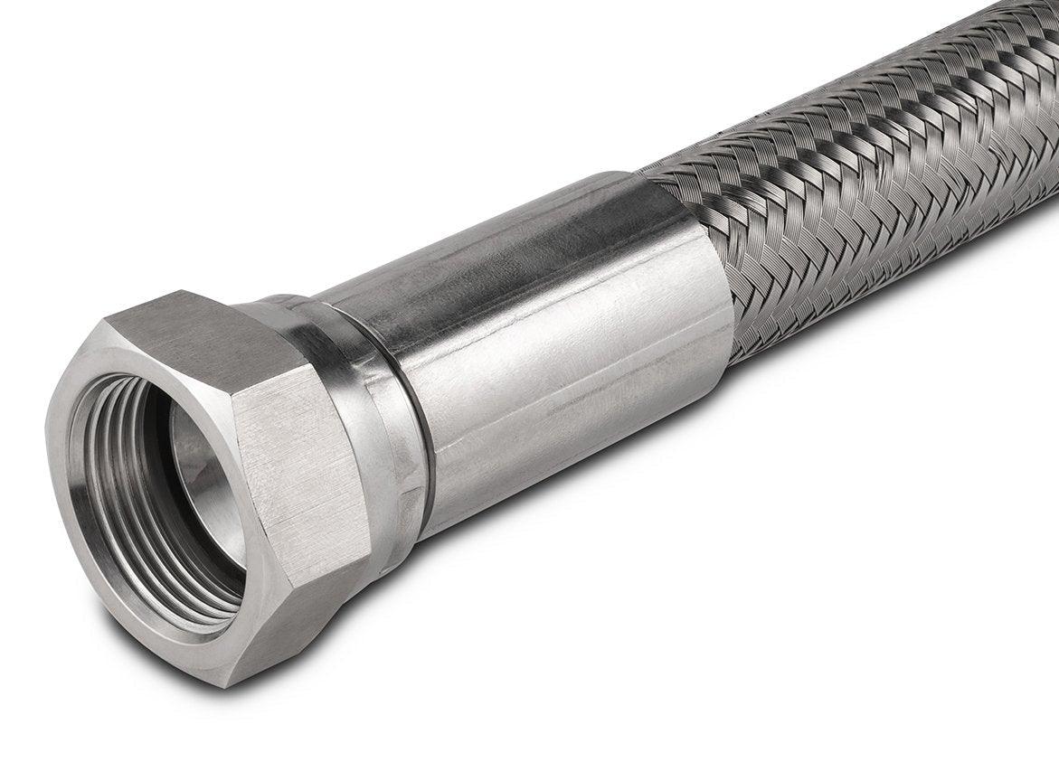 1" 37 Degree x 48" Length JIC Braided Stainless Steel Hose - BVV High Desert Scientific