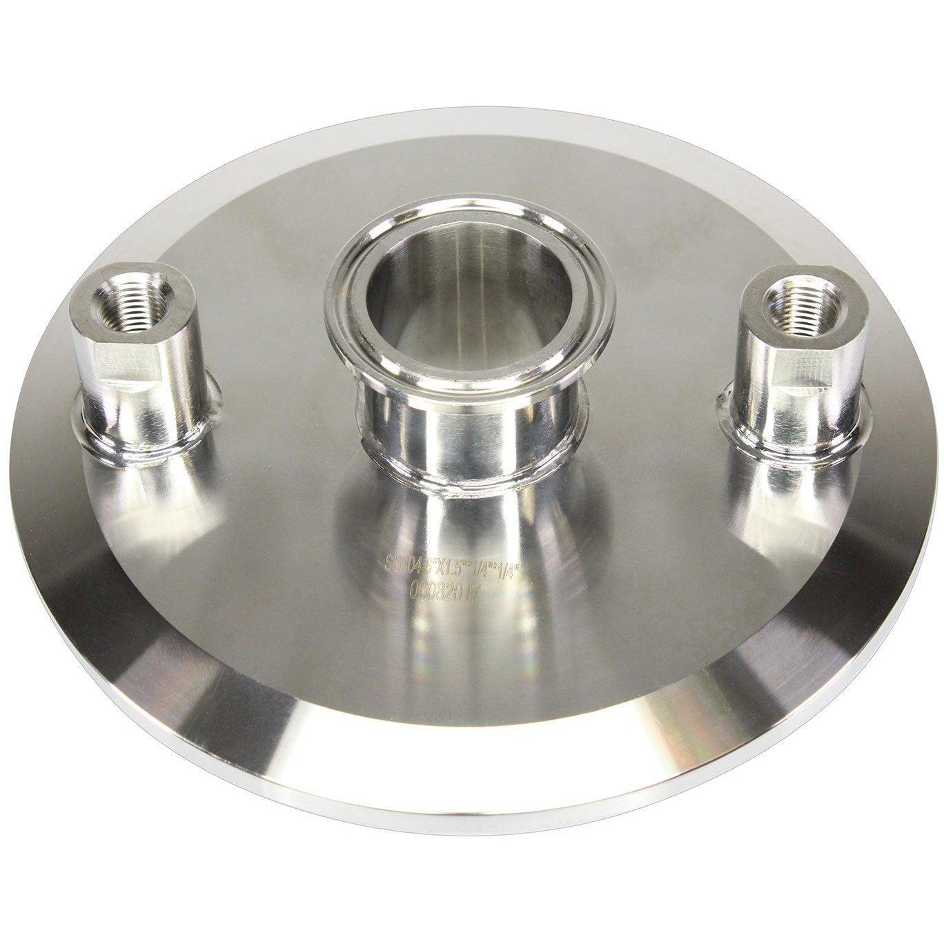 6" x 1.5" x (2) 1/4" FNPT Tri-clamp Endcap BVV™ - BVV High Desert Scientific