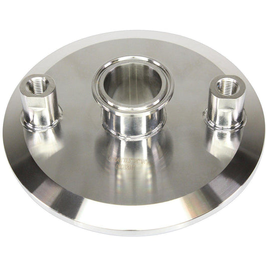 6" x 1.5" x (2) 1/4" FNPT Tri-clamp Endcap BVV™ - BVV High Desert Scientific