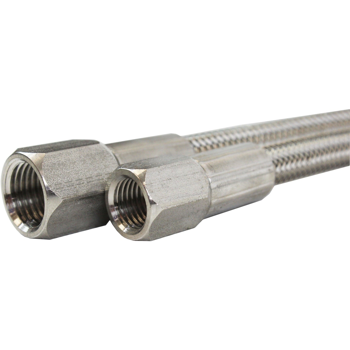 3/8" 37 Degree Female JIC Braided Stainless Steel Hose - BVV High Desert Scientific