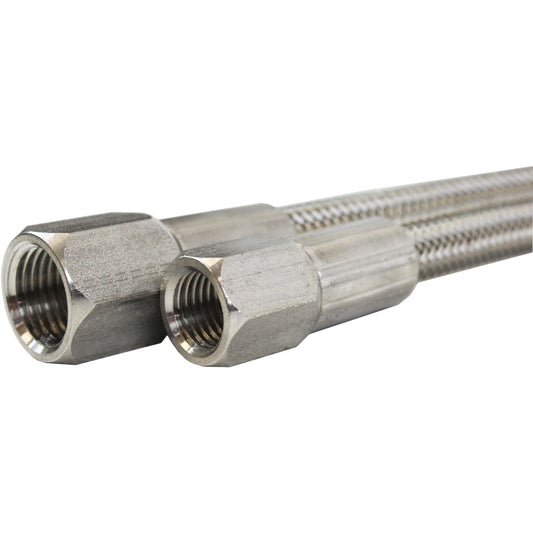 3/8" 37 Degree Female JIC Braided Stainless Steel Hose - BVV High Desert Scientific