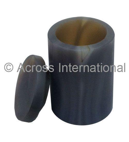 50ml Natural Brazilian Agate Grinding Jar w/ Lid (Item# MAG.50) - Across International High Desert Scientific