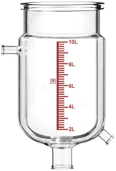 Single-Jacketed 10L Reactor Vessel for Ai R10 Glass Reactors - Across International High Desert Scientific