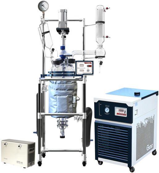 Ai 10L Single or Dual Jacketed Glass Reactor w/ Chiller & Pump - Across International High Desert Scientific