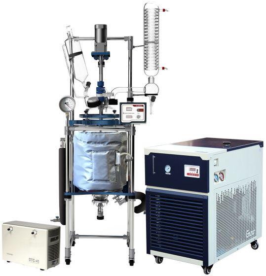 Ai 20L Single or Dual Jacketed Glass Reactor w/ Chiller & Pump - Across International High Desert Scientific