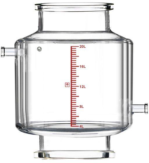 Double-Jacketed 20L Reactor Vessel for Ai R20 Filter Reactors - Across International High Desert Scientific