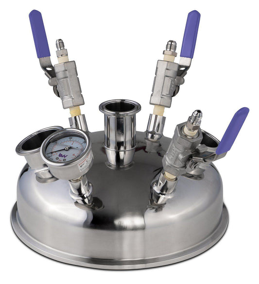 10" Pre-Built BIFLOW Hemispherical Lid with BVV 316SS Full Bore Valves - BVV High Desert Scientific