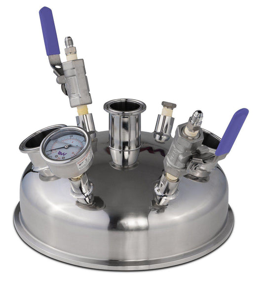 10" Pre-Built Hemispherical Lid with BVV 316SS Full Bore Valves - BVV High Desert Scientific