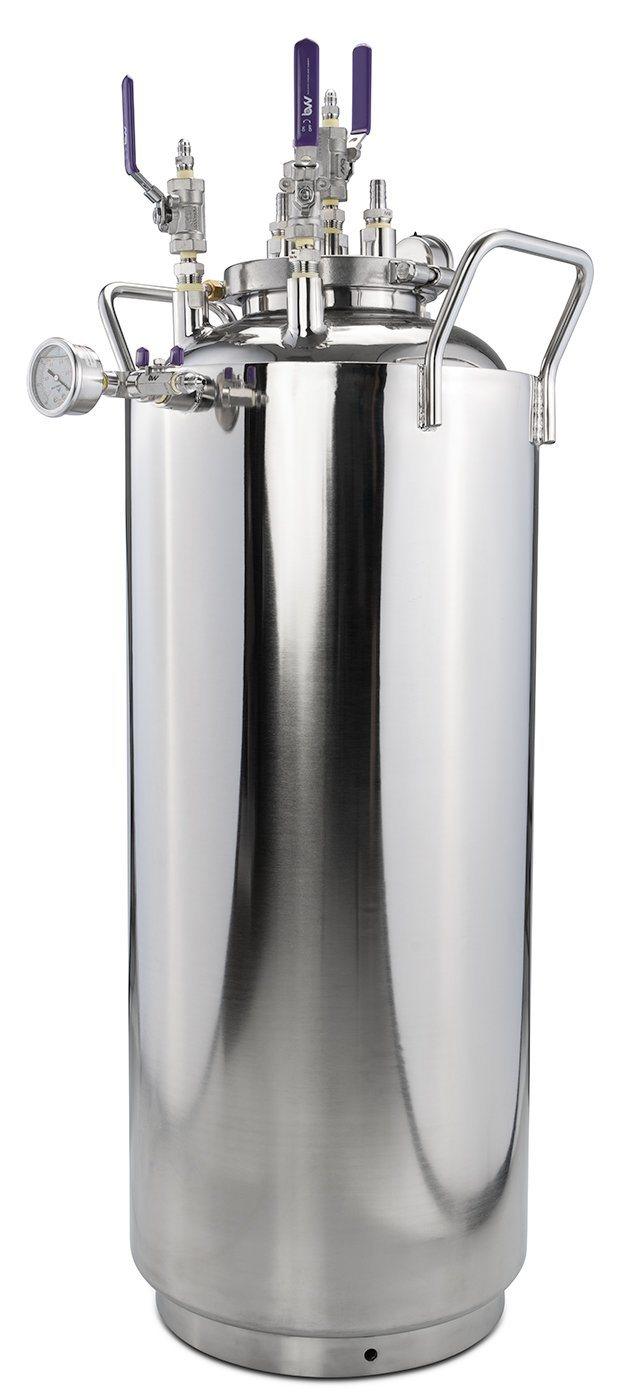 Jacketed Stainless Steel LP Tank with Internal Condensing Coil and Dip Tube - BVV High Desert Scientific