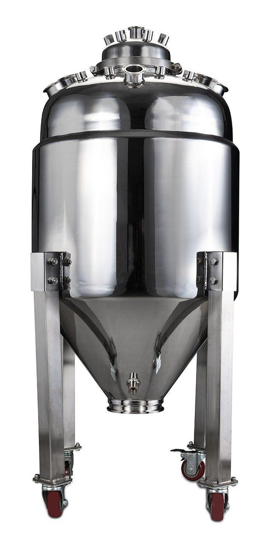 150 Liter Collection Vessel with Internal Coil, Coned Bottom, and Baffle in Jacket - BVV High Desert Scientific