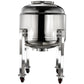 150L 304SS Jacketed Collection and Storage Vessel with 12" Tri-Clamp Port and Locking Casters - BVV High Desert Scientific