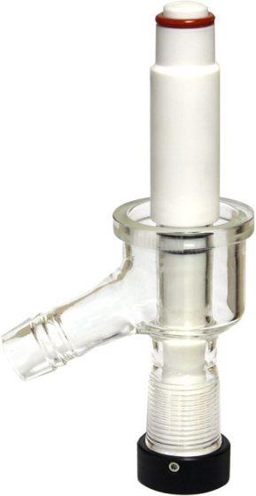 1" Drain Port with PTFE On/Off Valve for Ai Glass Reactors - Across International High Desert Scientific