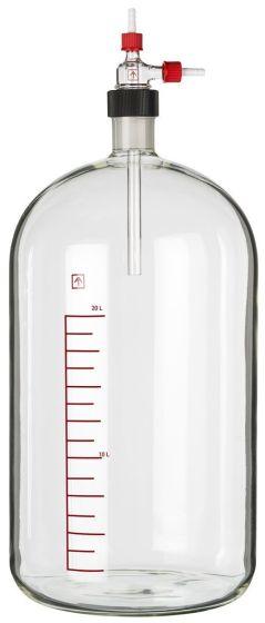 Ai 20L Heavy Wall Glass Vacuum Filtering Carboy - Across International High Desert Scientific