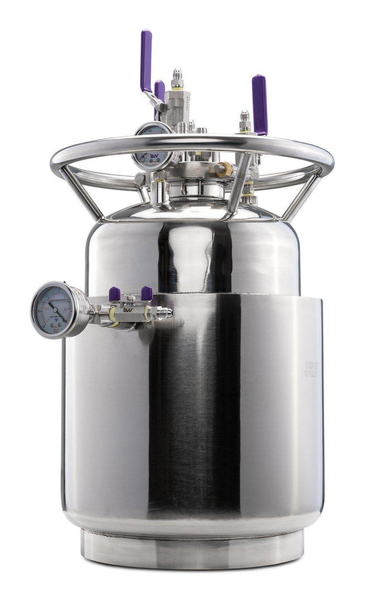 Jacketed Stainless Steel LP Tank with Internal Condensing Coil and Dip Tube - BVV High Desert Scientific