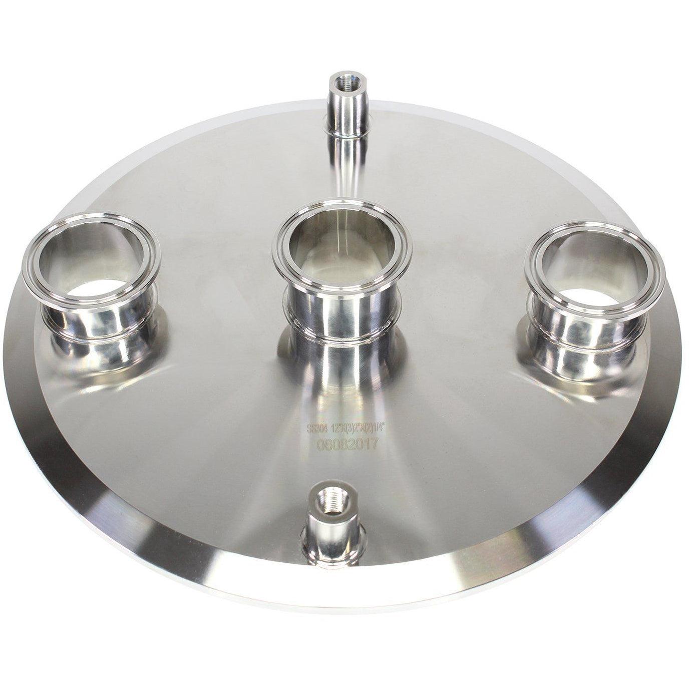 12" x (3) 2" x (2) 1/4 FNPT Endcap - BVV High Desert Scientific