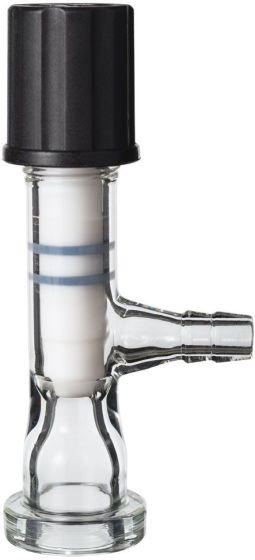 Glass Vacuum Port with PTFE Valve for Ai Rotary Evaporators - Across International High Desert Scientific