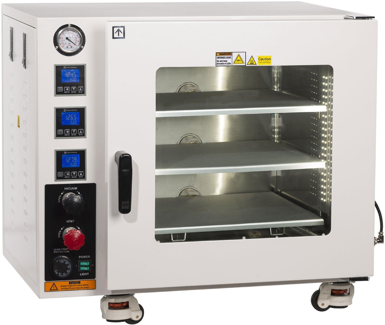 250C UL Certified 3.2 CF Vacuum Oven w/ 3 Shelves & SST Tubing - Across International High Desert Scientific