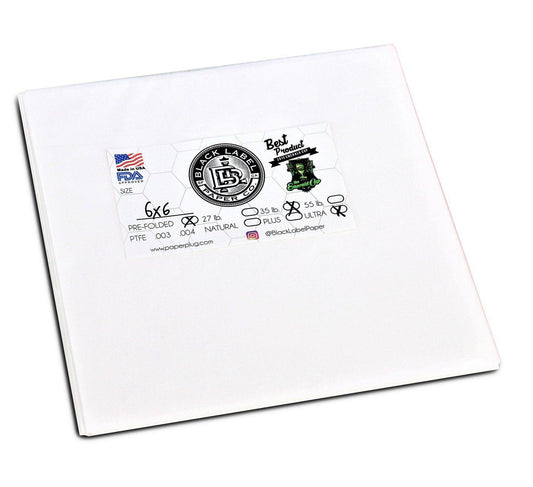 Black Label Parchment Paper 35lb 6"x6" Pre-Folded Silicone ULTRA - BVV High Desert Scientific