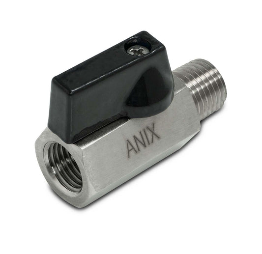1/4" MNPT x 1/4" FNPT Miniature Ball Valve - BVV High Desert Scientific