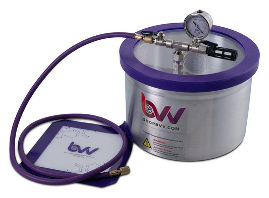 Best Value Vacs 2 Gallon Aluminum Vacuum Chamber W/GLASS LID - BVV High Desert Scientific