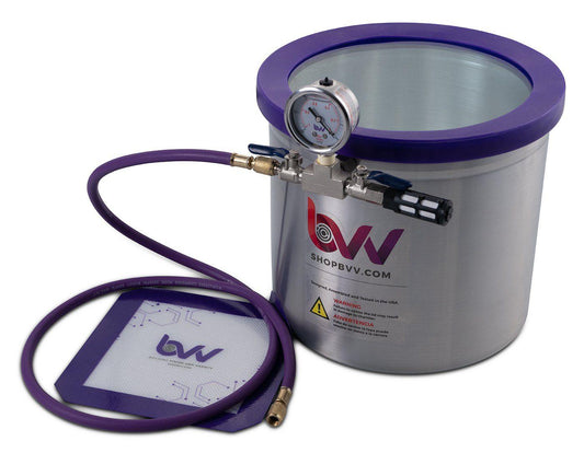 Best Value Vacs 5 Gallon Aluminum Side Mount Vacuum Chamber - BVV High Desert Scientific