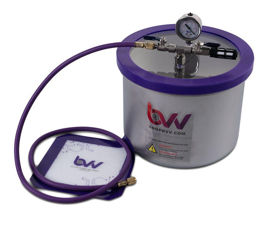 Best Value Vacs 3 Gallon WIDE Stainless Steel Vacuum Chamber W/GLASS LID - BVV High Desert Scientific