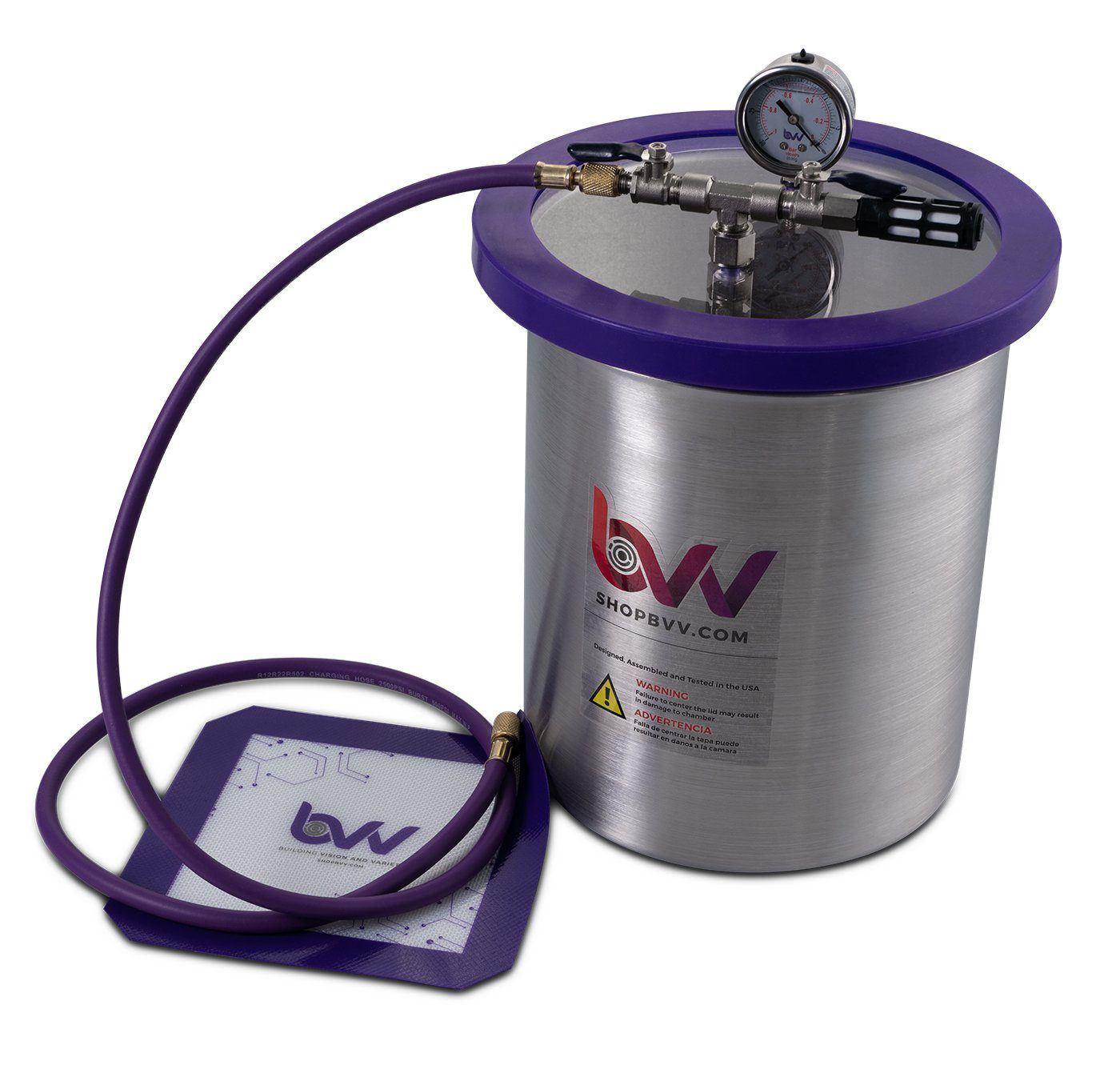 BVV 3 Gal SS Vacuum Chamber | Glass Lid – High Desert Scientific