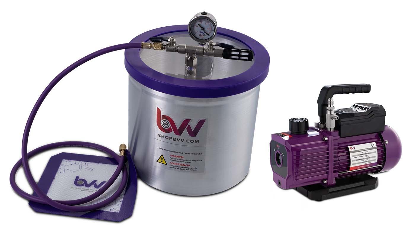 BVV 3 Gal Aluminum Chamber + V4D 4CFM Pump Kit – High Desert Scientific