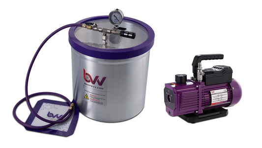 Best Value Vacs 5 Gallon Aluminum Vacuum Chamber and V4D 4CFM Two Stage Vacuum Pump Kit - BVV High Desert Scientific