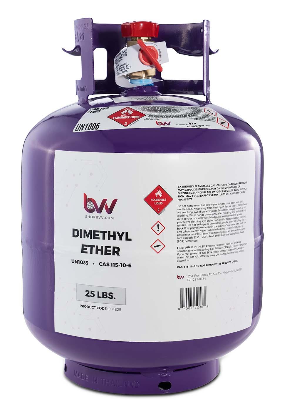 Buy 2 Get 1 Free - 25LB High Purity USA Dimethyl Ether - 99.5% Guaranteed - BVV High Desert Scientific