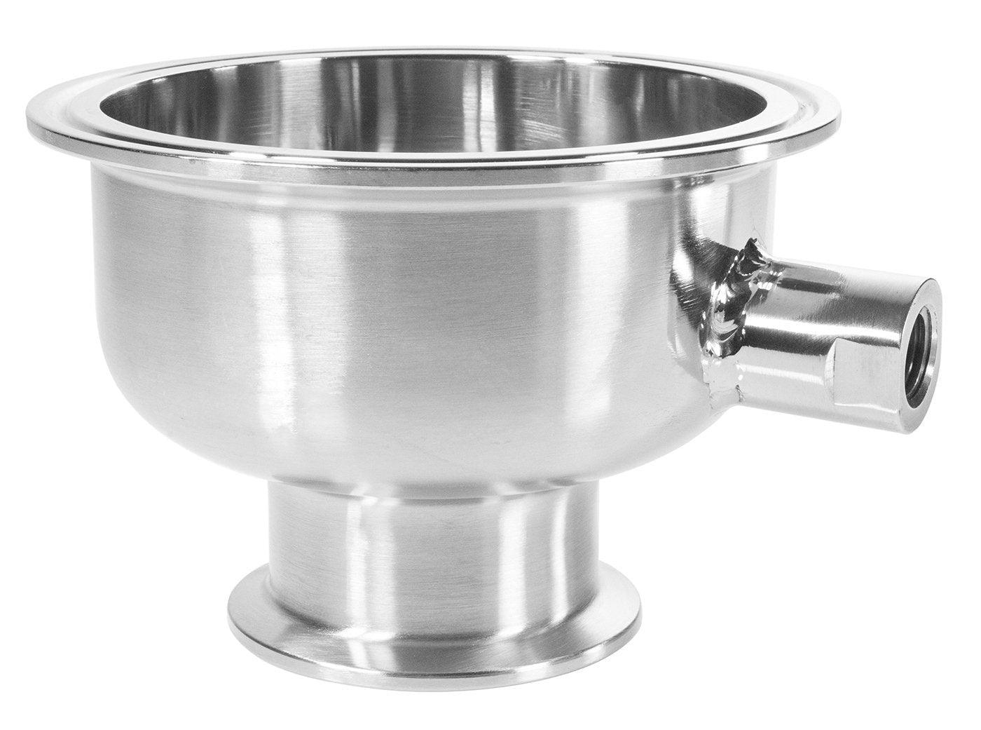 Hemispherical Tri-Clamp Reducer with 1/4" FNPT Side Port - BVV High Desert Scientific