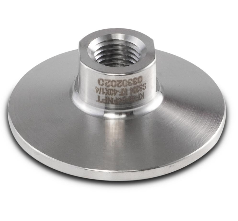 KF-40 Stainless Steel FNPT End Cap - BVV High Desert Scientific