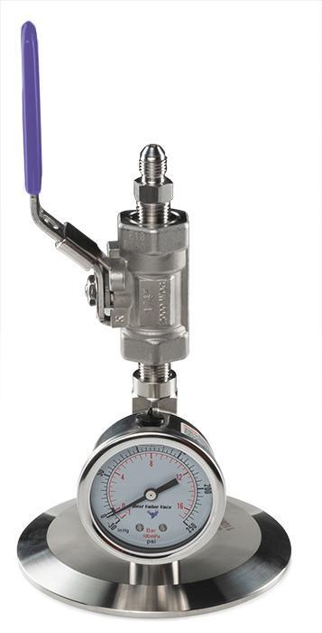Tri-Clamp Build-A-Lid with BVV 316SS Full Bore Valves - BVV High Desert Scientific