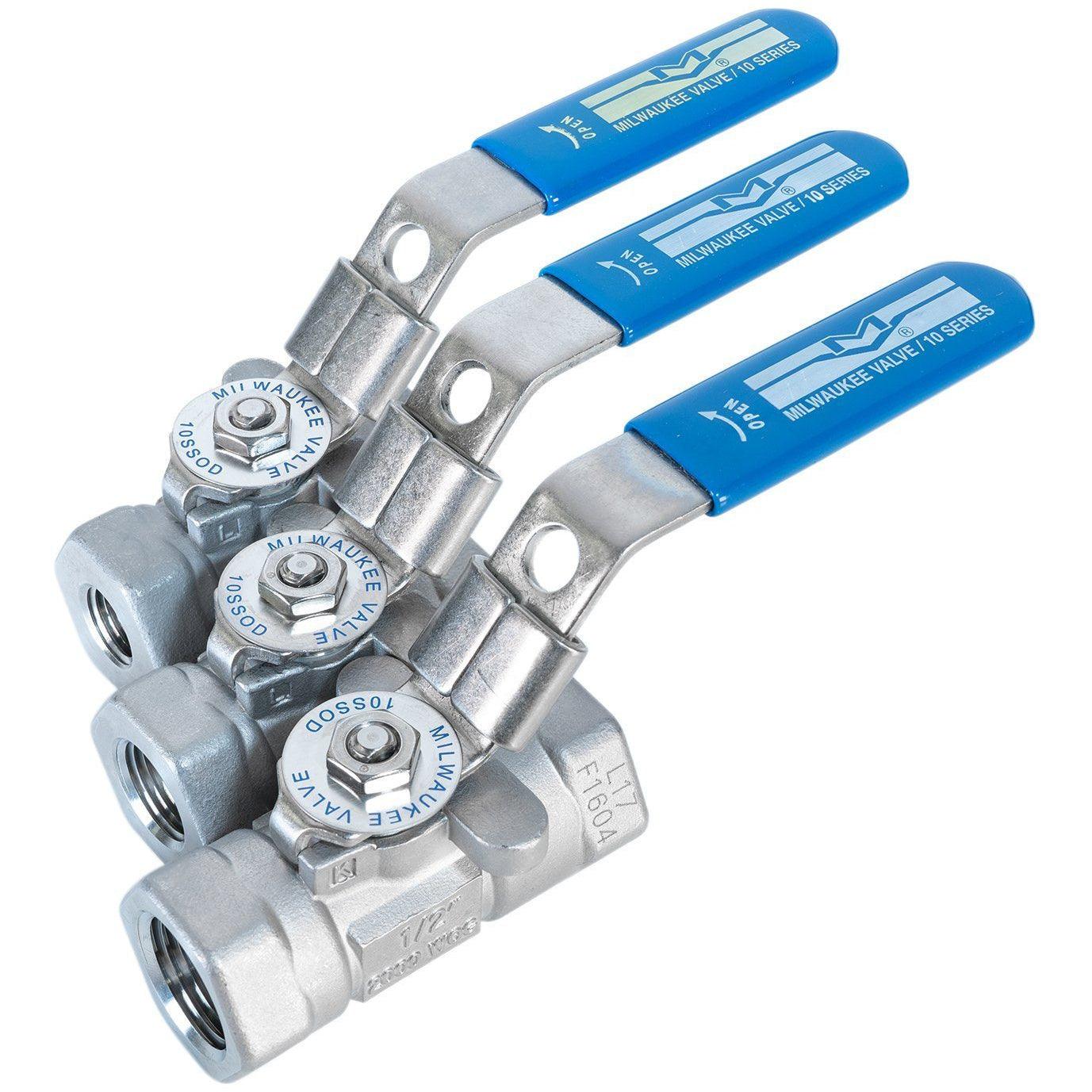 Milwaukee Valve 316SS FNPT Ball Valve - Milwaukee Valves High Desert Scientific